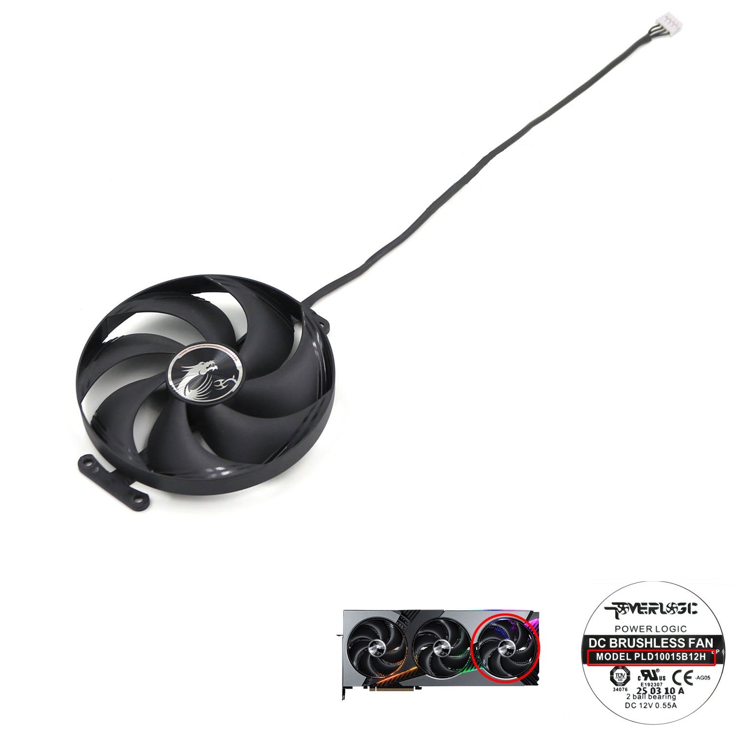 MSI GeForce RTX 5060 Ti, 5070 VANGUARD SOC GPU Fan Replacement