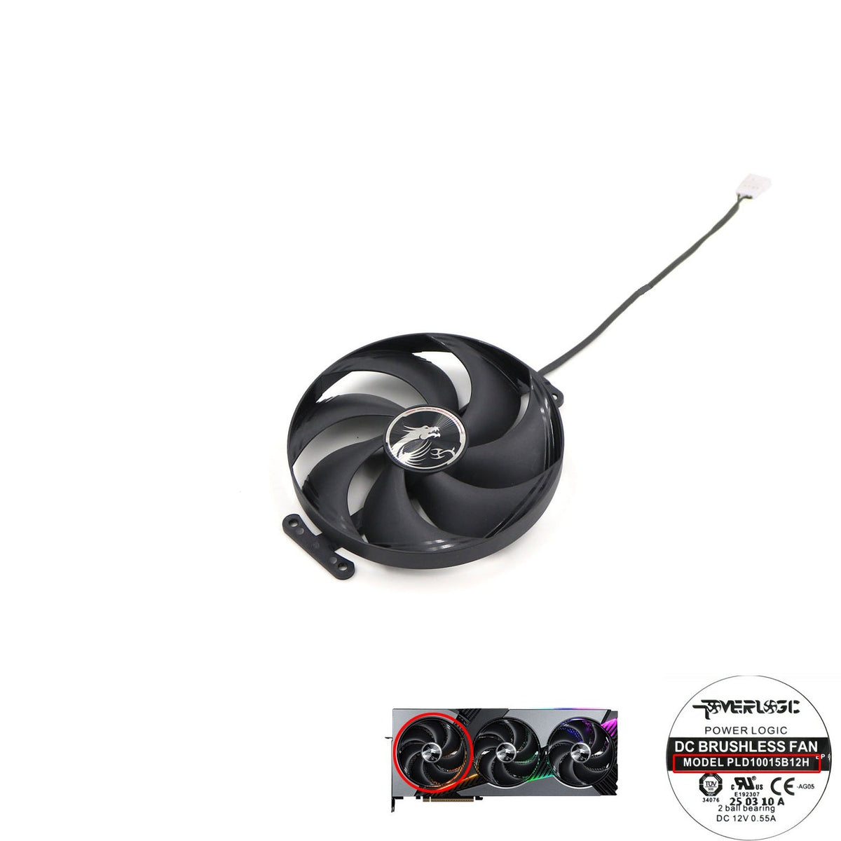 MSI GeForce RTX 5060 Ti, 5070 VANGUARD SOC GPU Fan Replacement