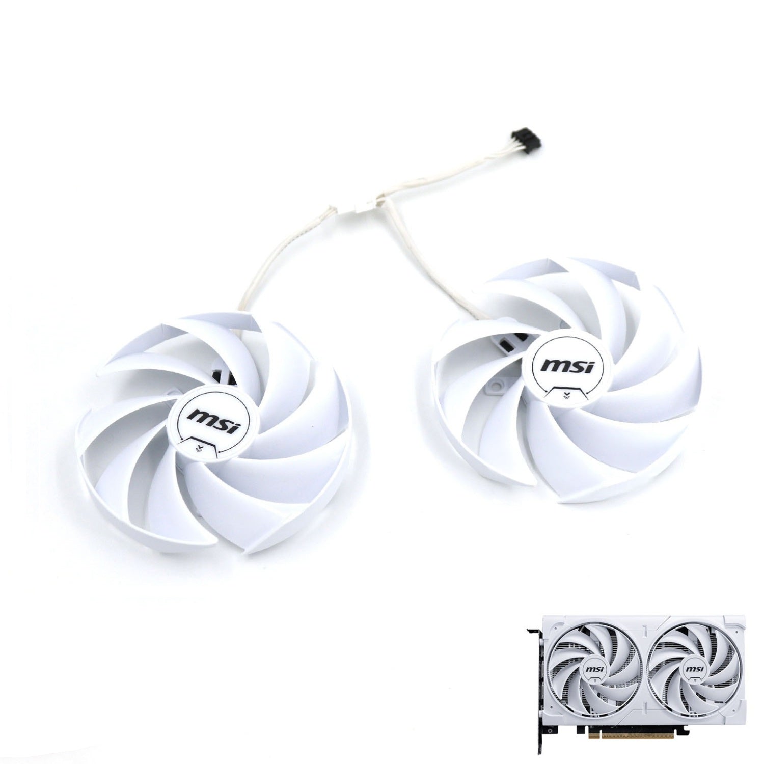 MSI GeForce RTX 5060 VENTUS 2X White GPU Fan & Shroud Replacement