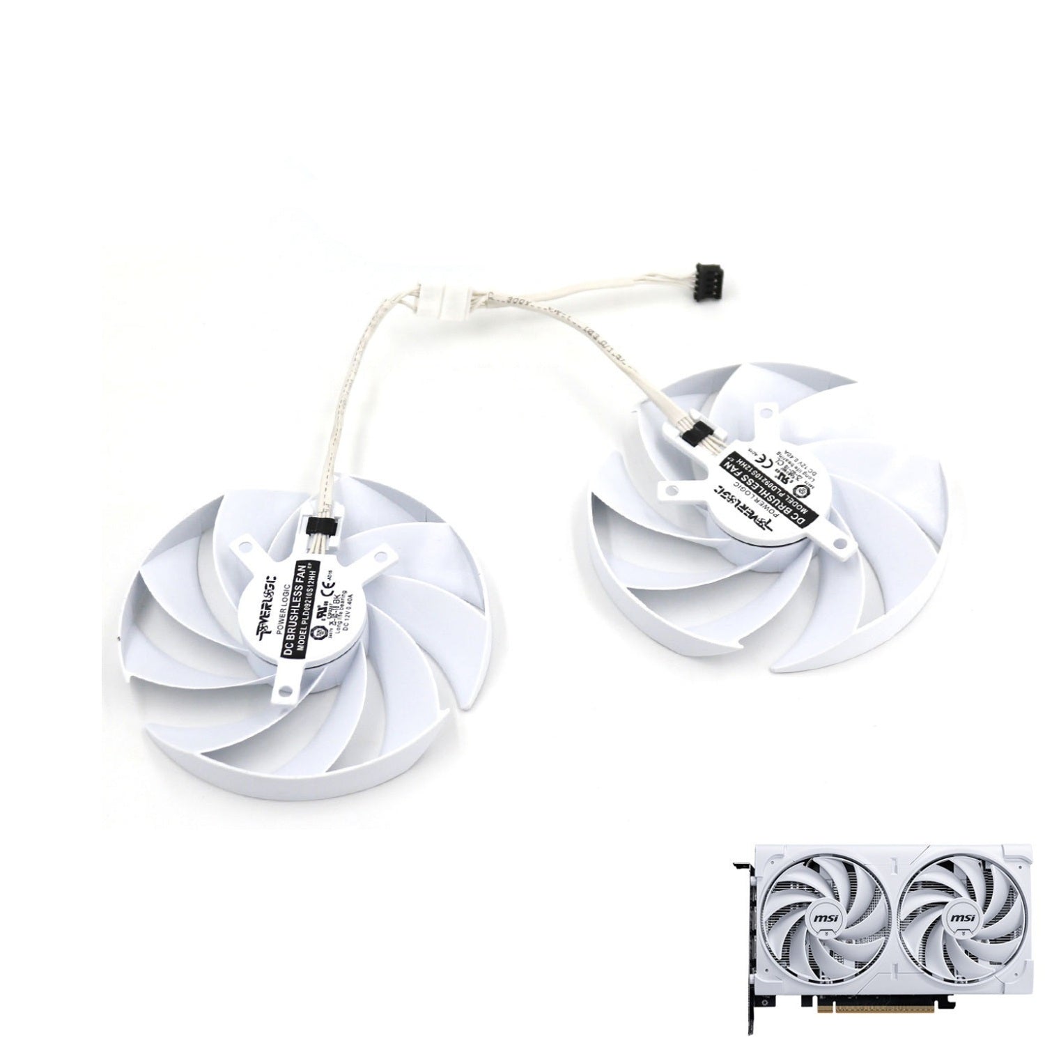 MSI GeForce RTX 5060 VENTUS 2X White GPU Fan & Shroud Replacement