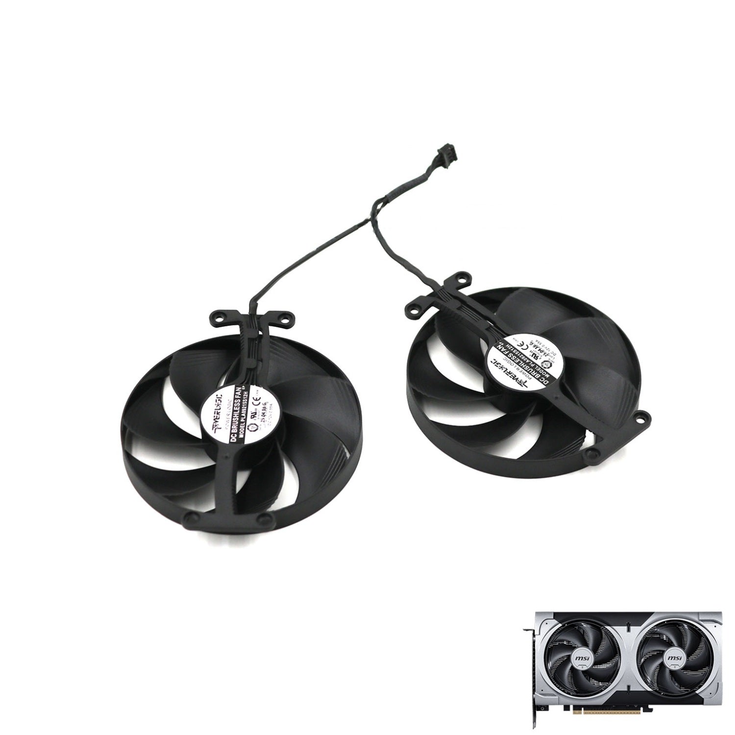 MSI GeForce RTX 5060Ti VENTUS 2X PLUS GPU Fan & Shroud Replacement