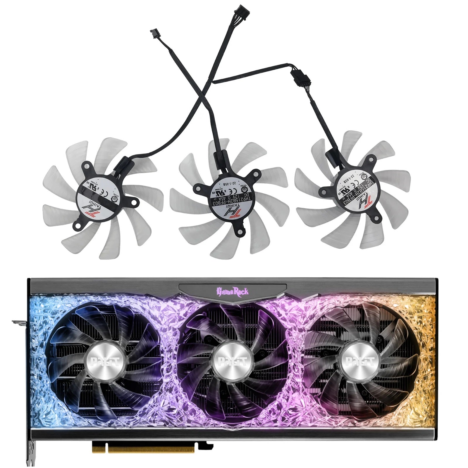Rtx Rpm Fan Palit GeForce RTX 3090 Ti GameRock GPU Fan Replacement