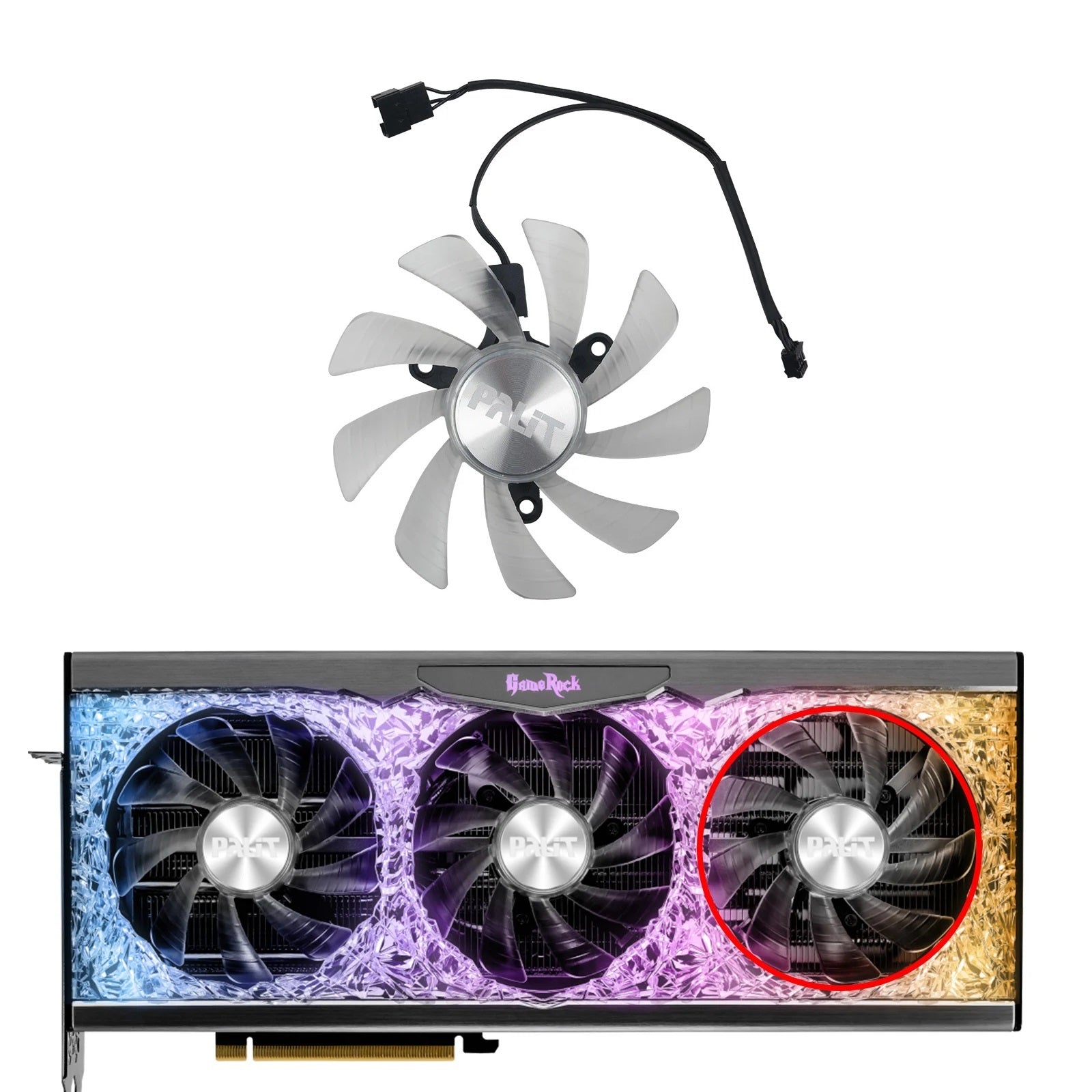 Palit GeForce RTX 3090 Ti GameRock GPU Fan Replacement