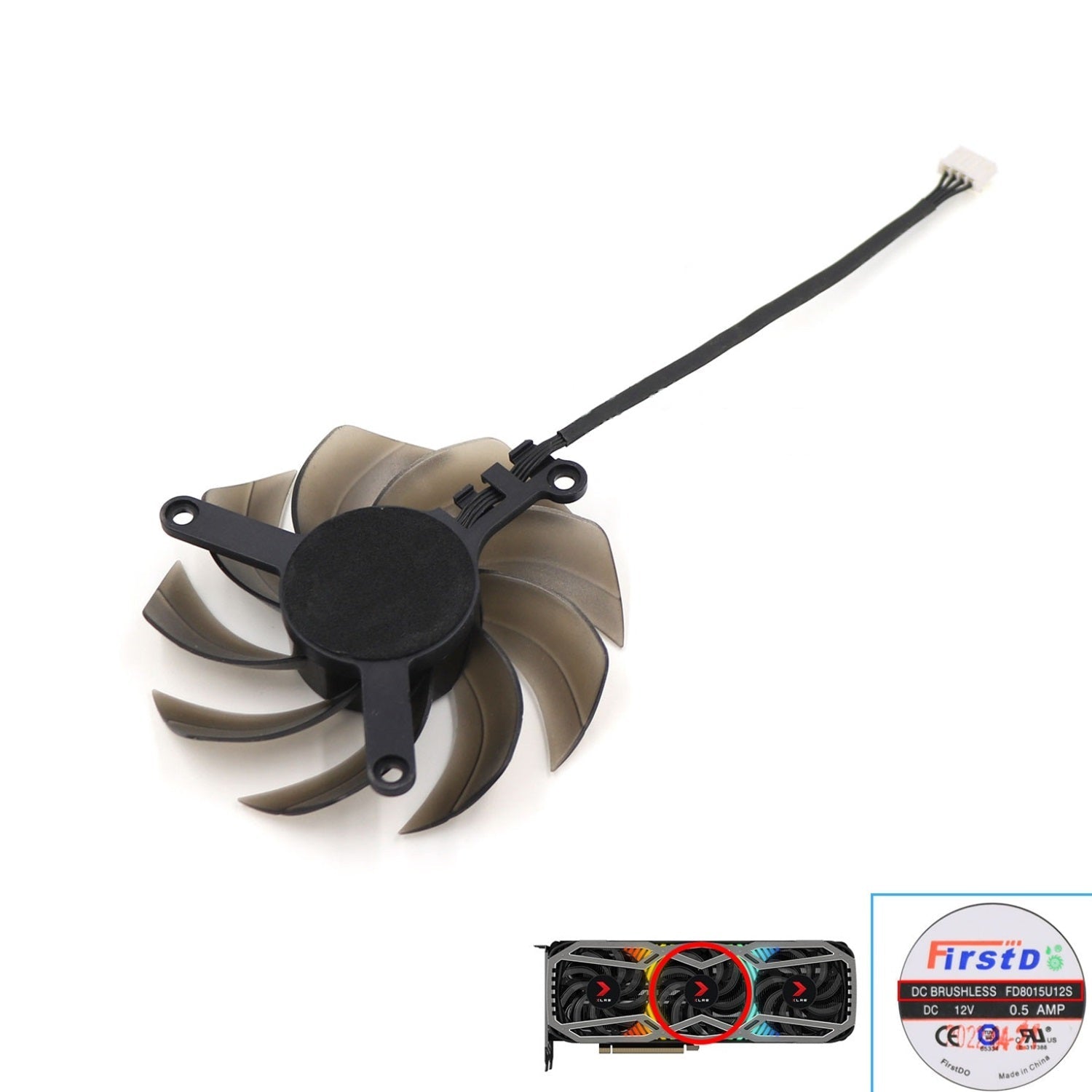 PNY GeForce RTX 3070, 3070 Ti XLR8 GPU Fan Replacement and Shroud