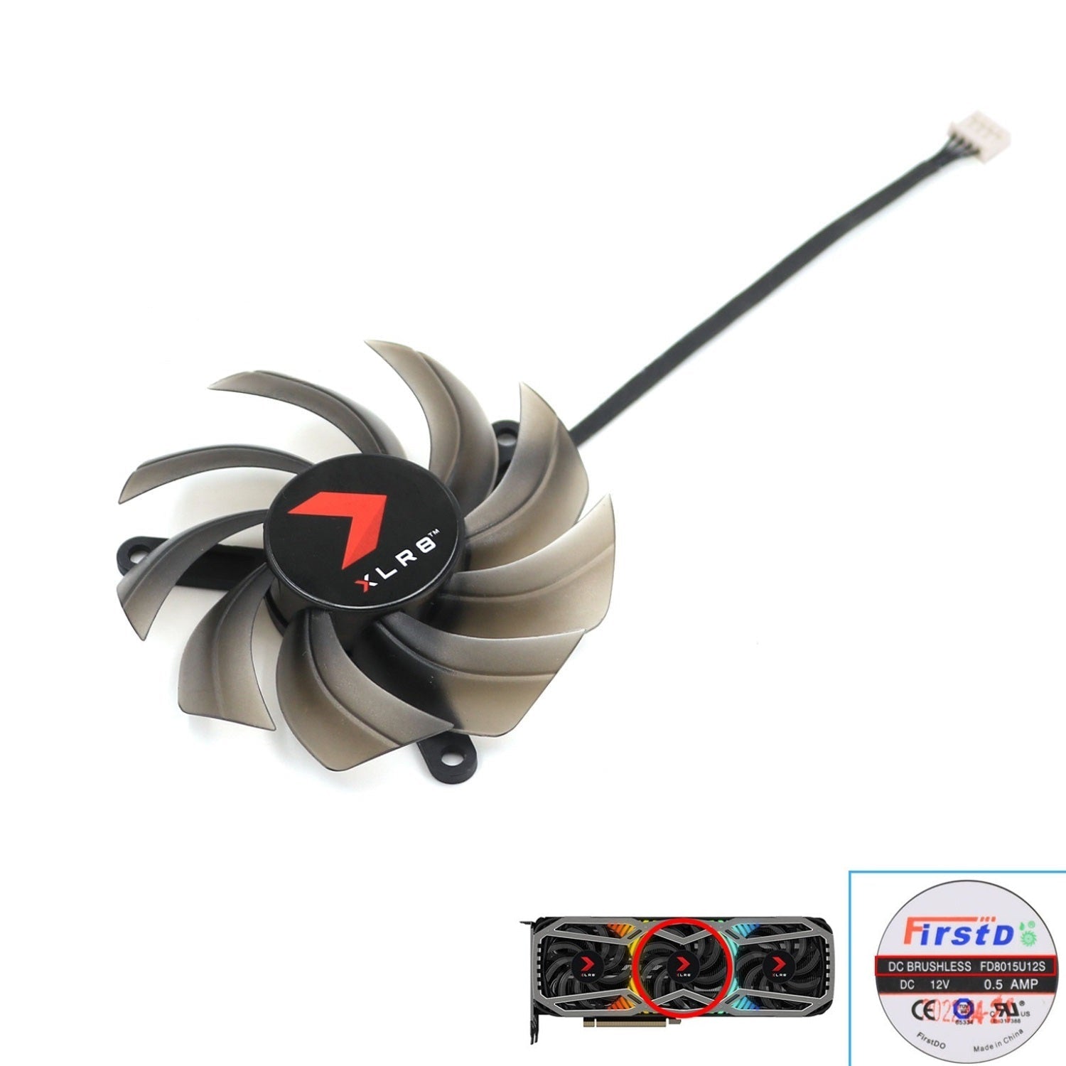 PNY GeForce RTX 3070, 3070 Ti XLR8 GPU Fan Replacement and Shroud