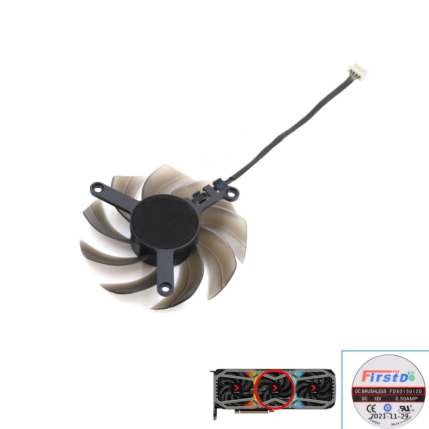 PNY GeForce RTX 3080, 3080Ti, 3090 XLR8 GPU Fan Replacement and Shroud