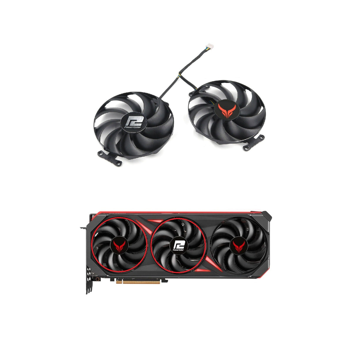 PowerColor Radeon RX 7700 XT, 7800 XT, 7900 GRE Red Devil Fan Replacement