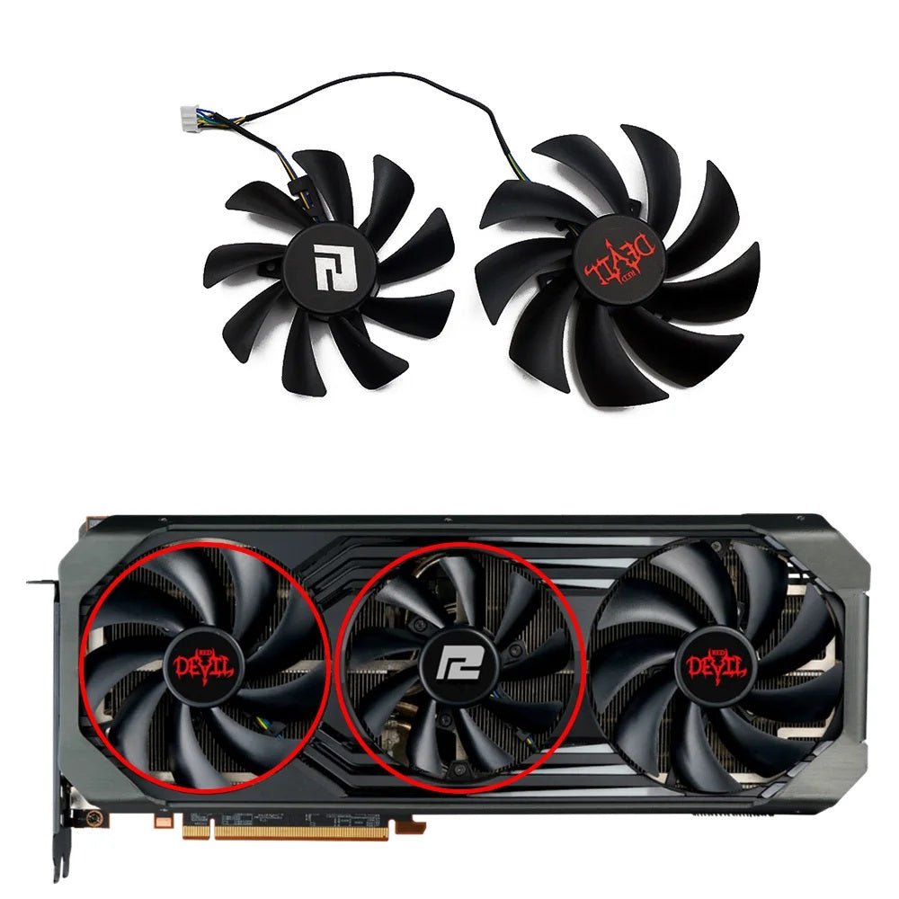 Powercolor Two Fans PowerColor RX 6800 & 6800 XT Red Dragon Fan Replacement