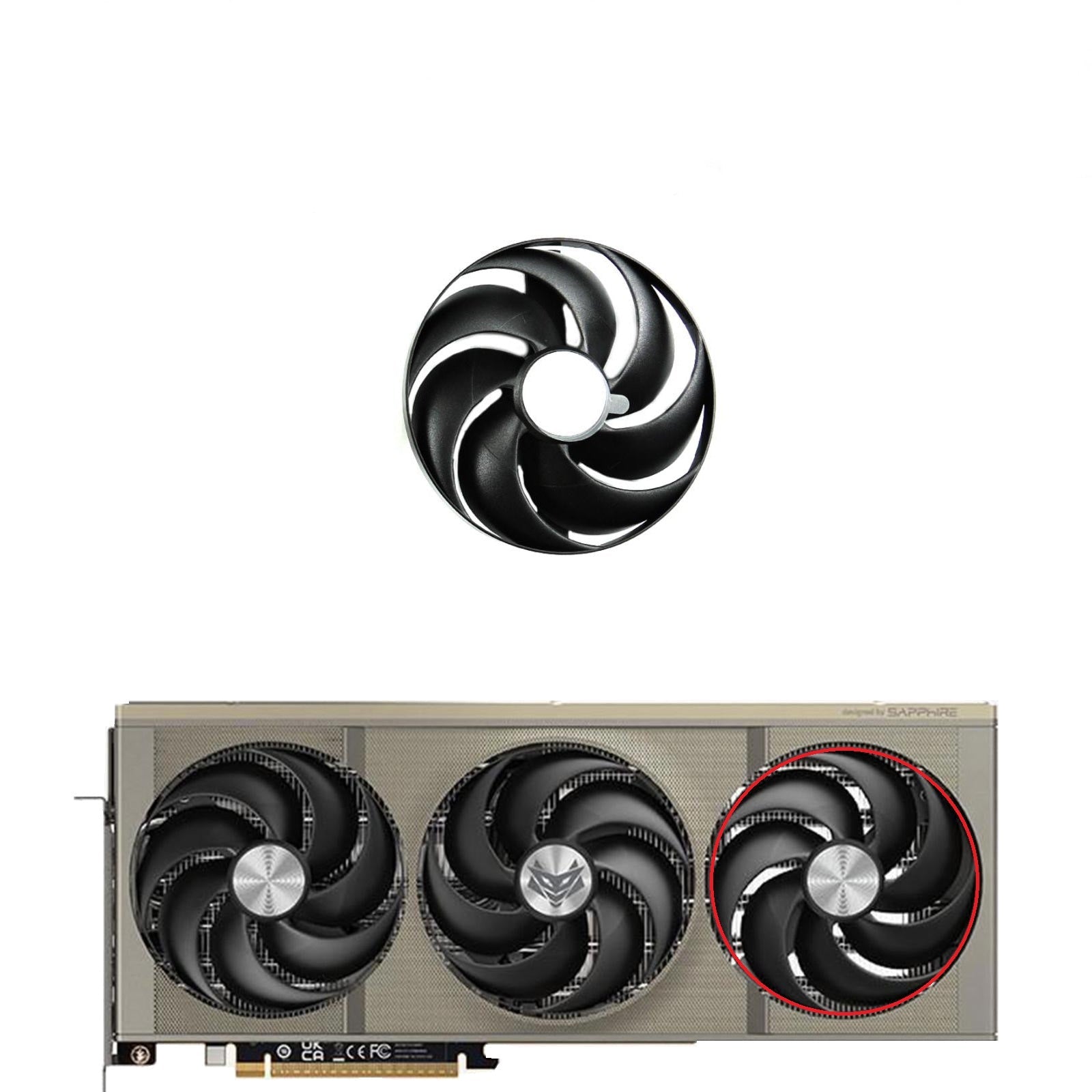 SAPPHIRE RX 9070 / 9070 XT NITRO Fan Replacement