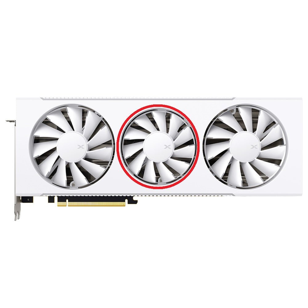 XFX Quicksilver AMD Radeon RX 7800 XT Magnetic Air Gaming Arctic White GPU Fan Replacement