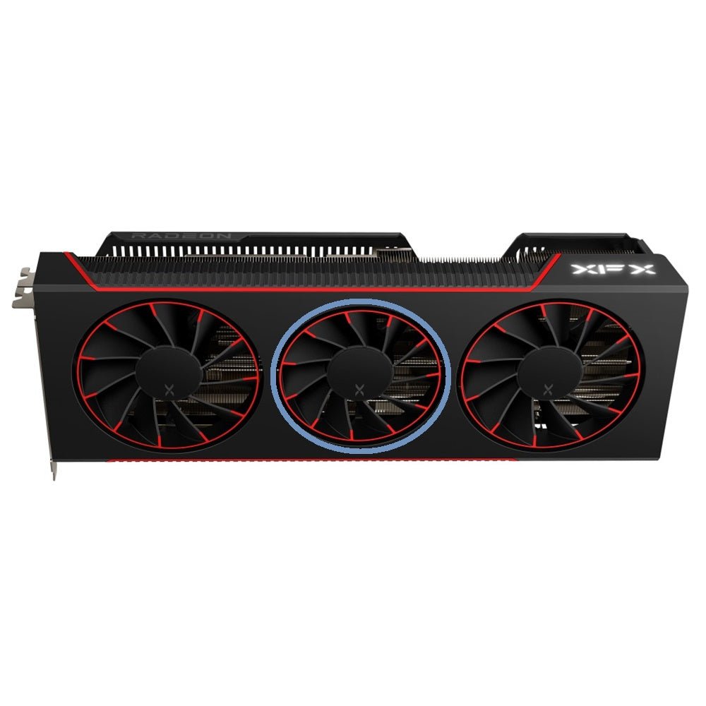 XFX Quicksilver AMD Radeon RX 7800 XT Magnetic Air Gaming GPU Fan Replacement