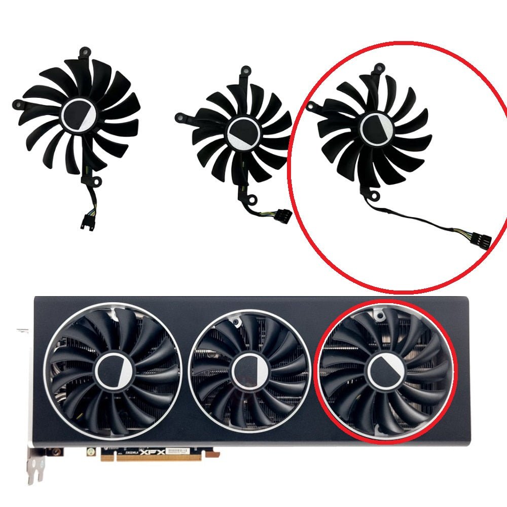XFX Speedster MERC 319 Radeon RX 7800 XT BLACK Edition GPU Fan Replacement