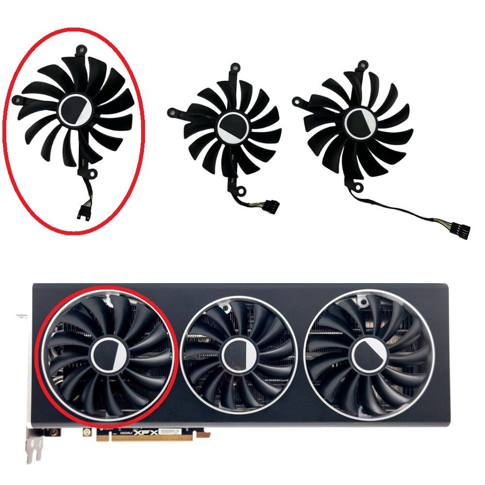 XFX Speedster MERC 319 Radeon RX 7800 XT BLACK Edition GPU Fan Replacement