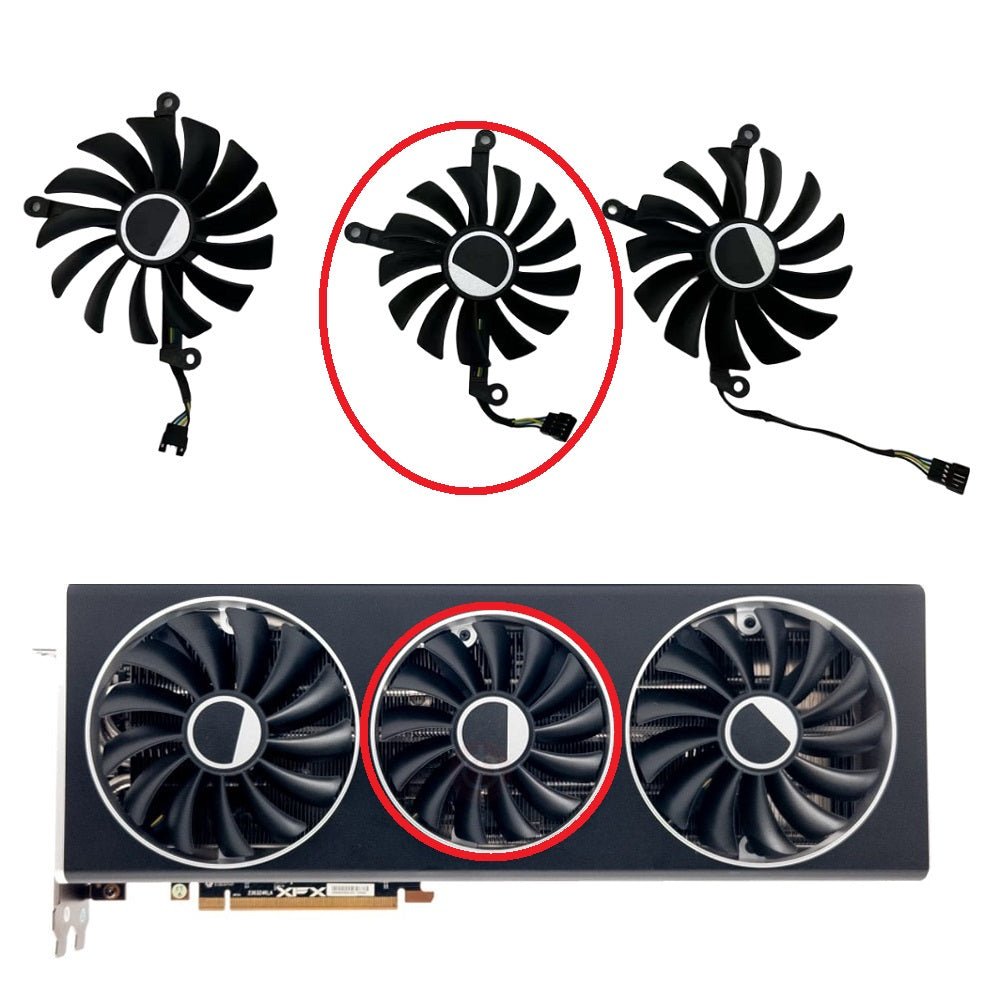 XFX Speedster MERC 319 Radeon RX 7800 XT BLACK Edition GPU Fan Replacement