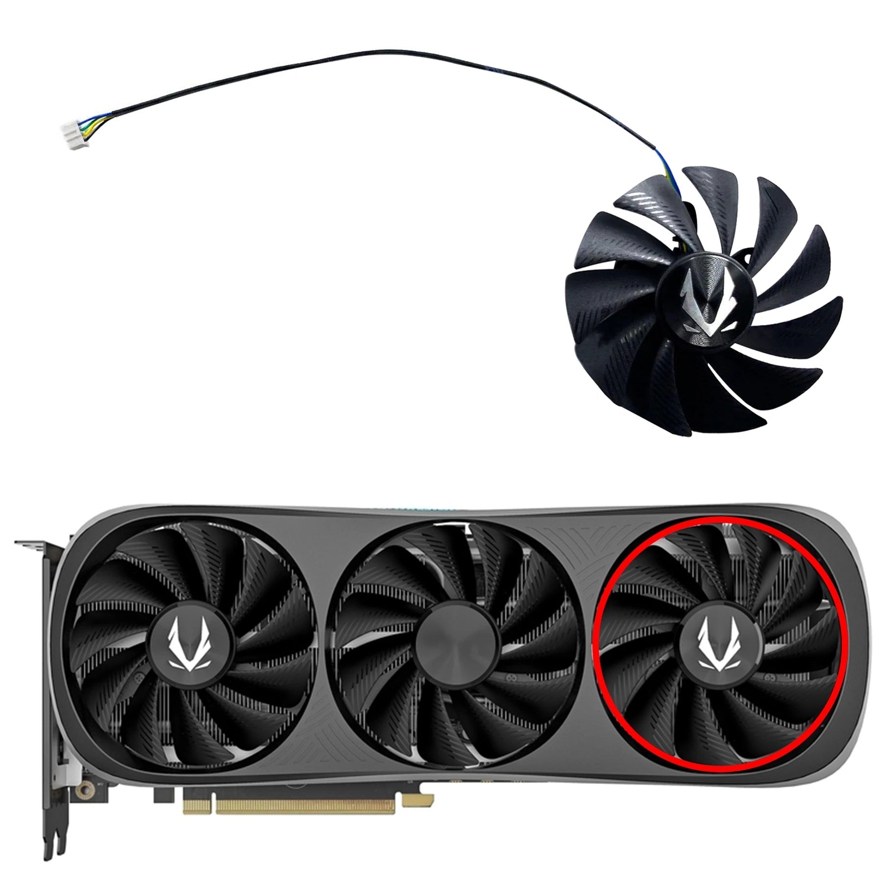 ZOTAC GAMING GeForce RTX 4070, 4070 Ti SUPER Trinity Fan Replacement