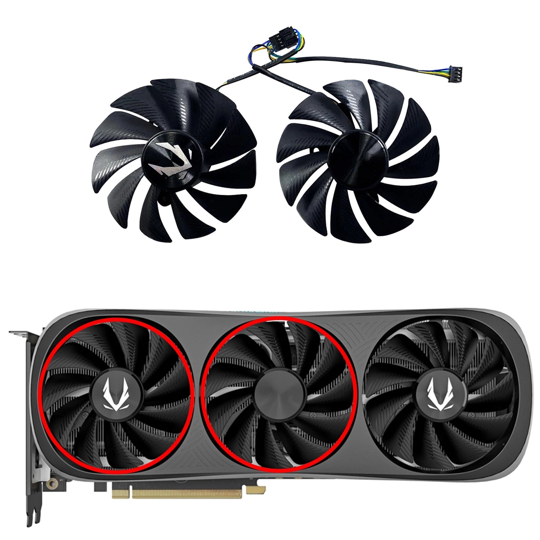ZOTAC GAMING GeForce RTX 4070, 4070 Ti SUPER Trinity Fan Replacement