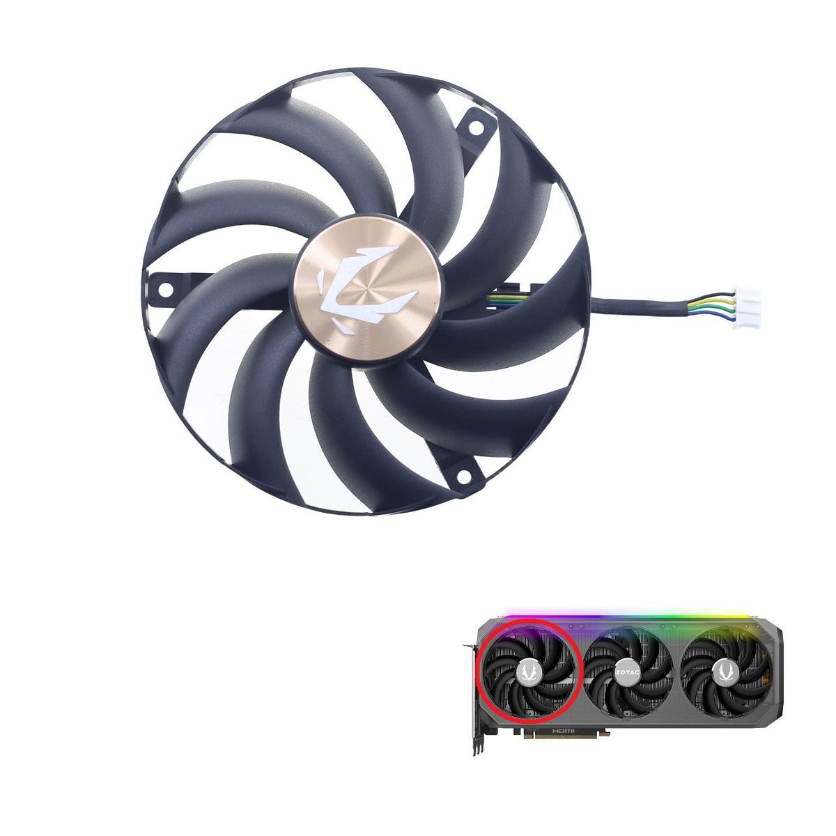 ZOTAC GAMING GeForce RTX 5070 Ti, 5080, 5090 AMP Extreme INFINITY GPU Fan Replacement