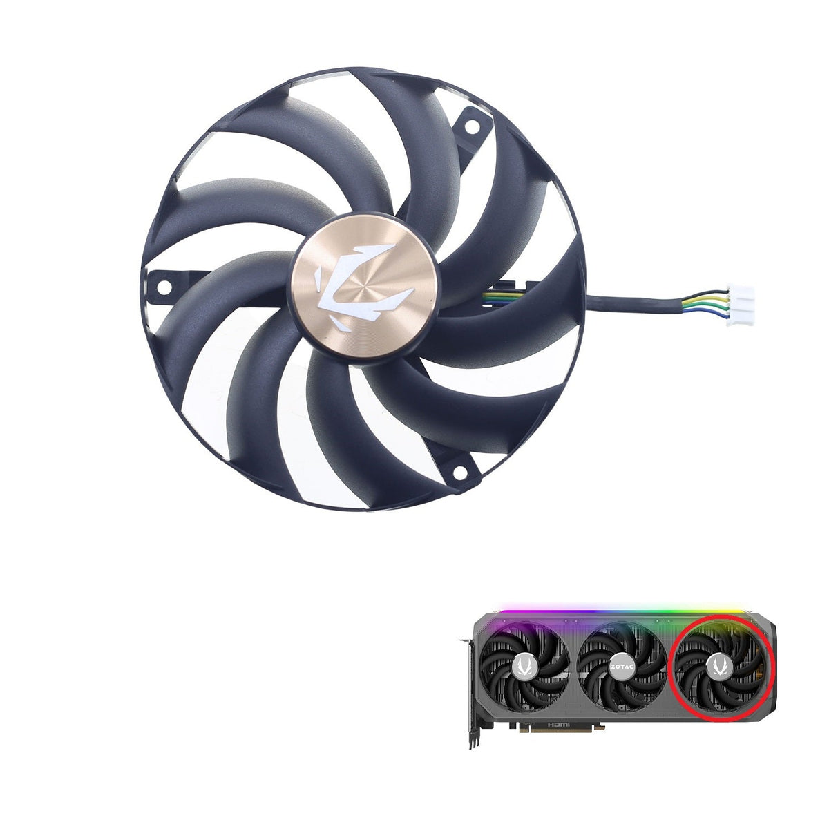 ZOTAC GAMING GeForce RTX 5070 Ti, 5080, 5090 AMP Extreme INFINITY GPU Fan Replacement