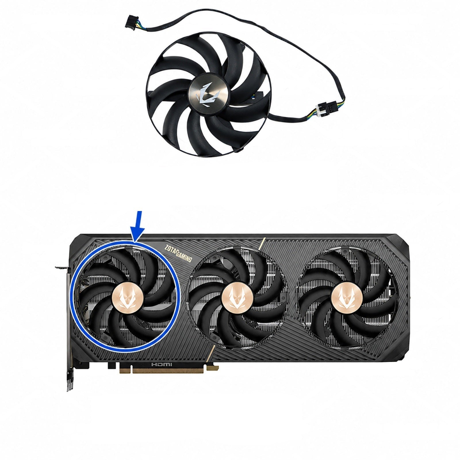ZOTAC GAMING GeForce RTX 5090 SOLID GPU Fan Replacement