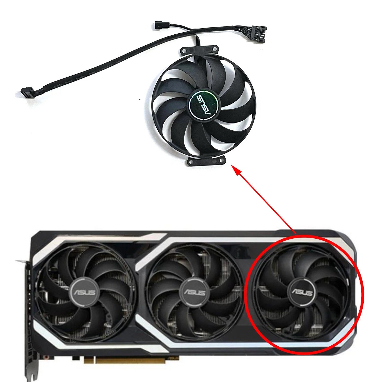 ASUS GeForce RTX 3060 Ti 3070 MEGALODON GAMING Fan Replacement