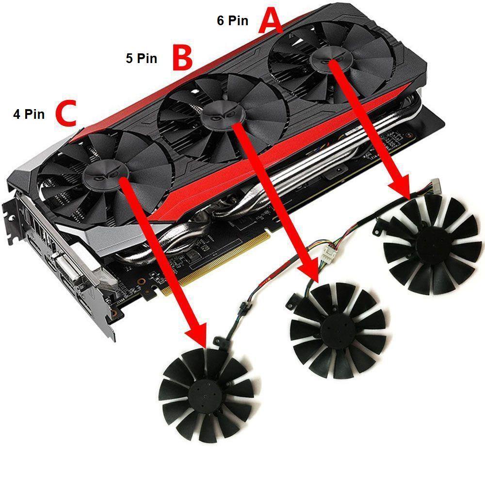 ASUS GTX 1060 1070 1080 Ti GTX 980Ti, RX 580 Graphics Card Fan Replacement