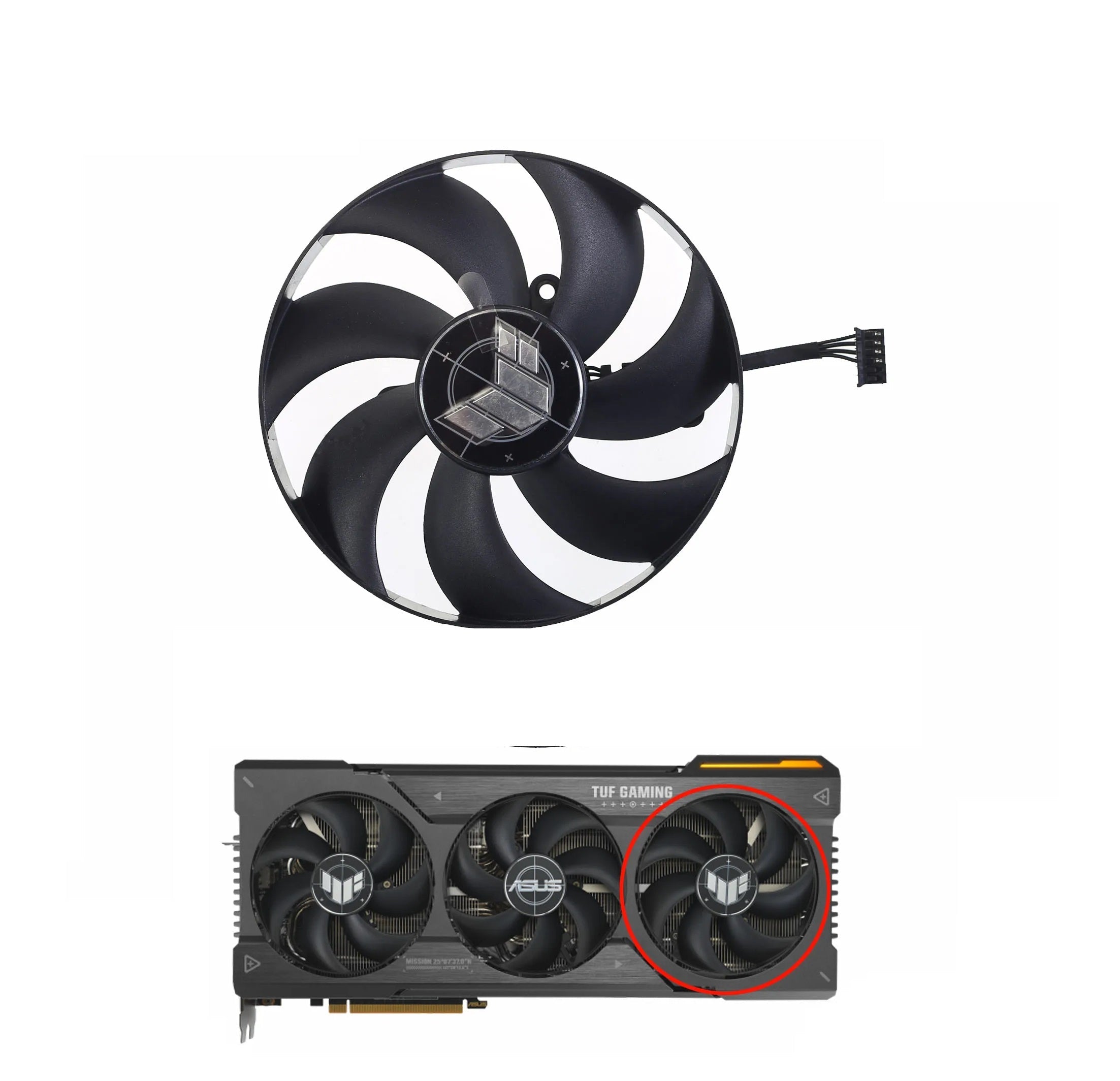 ASUS TUF Gaming Radeon RX 7900, RX 7900 XTX OC GPU Fan Replacement