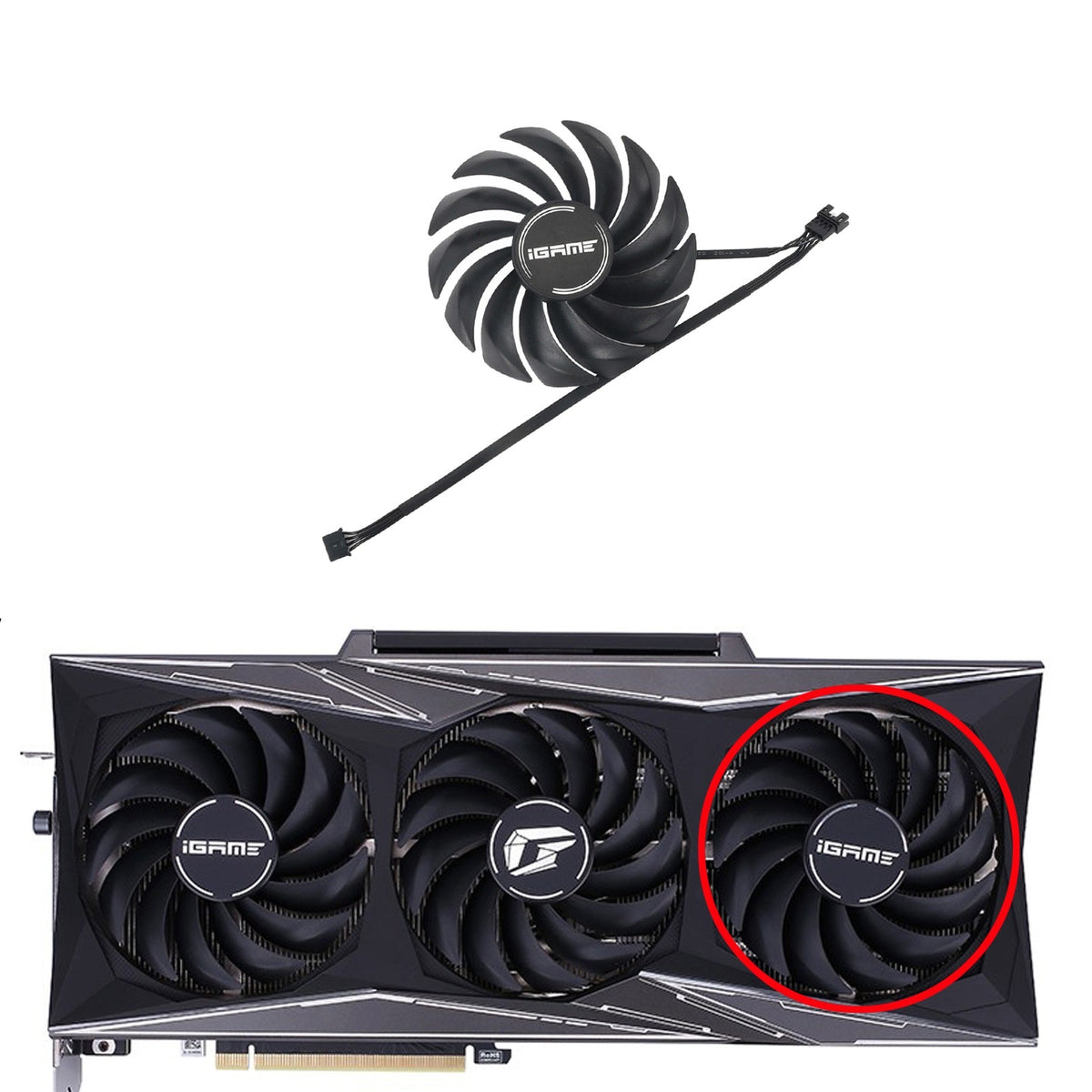 Colorful iGame Geforce RTX 3060 3070 3080 3090 Vulcan Fan Replacement Model: PVA080E12R