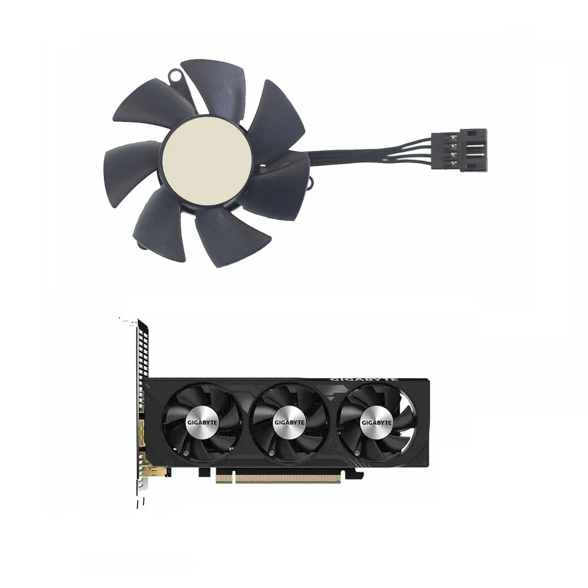 Gigabyte GeForce RTX 4060 OC Low Profile GPU Fan Replacement