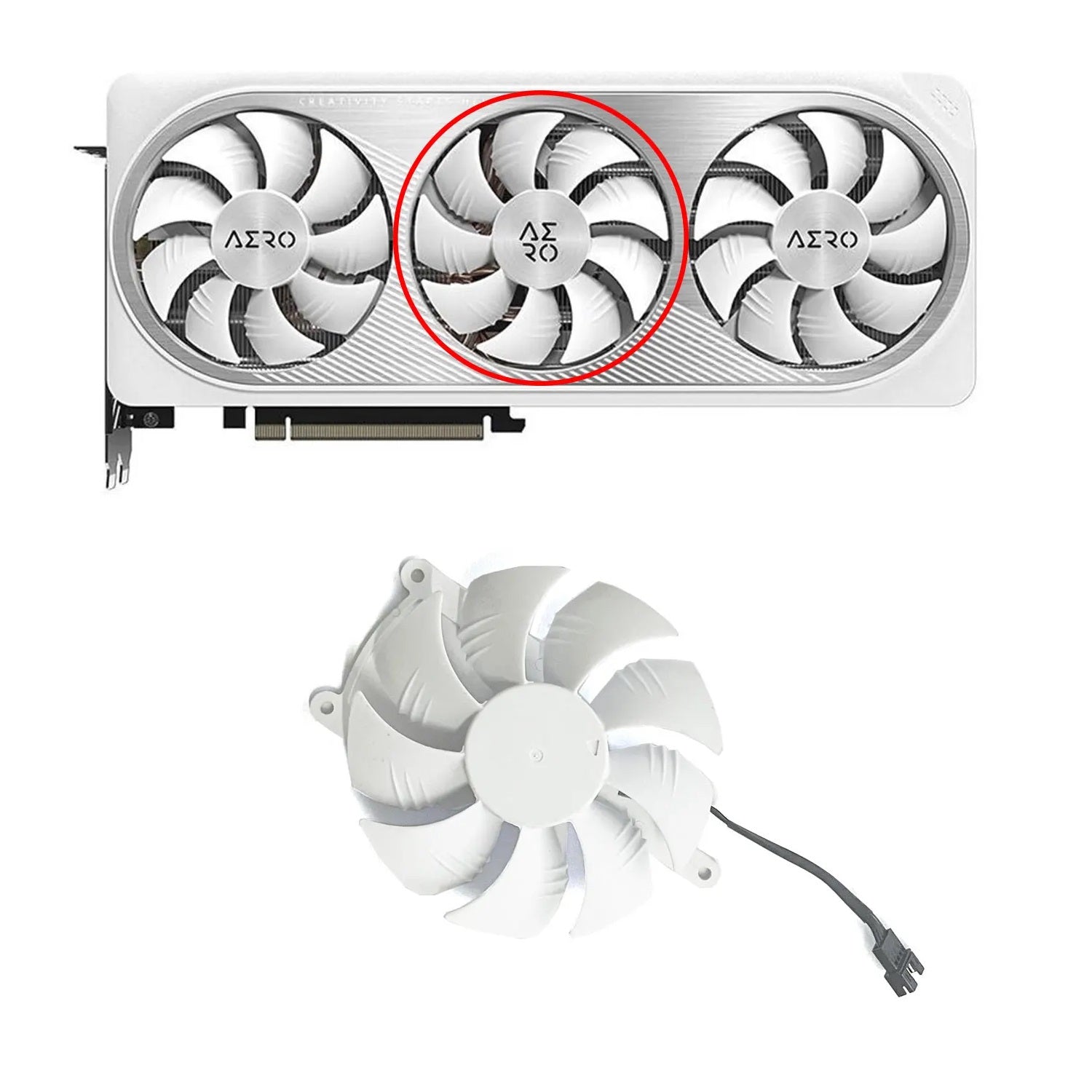 Gigabyte GeForce RTX 4070 AERO GPU Fan Replacement