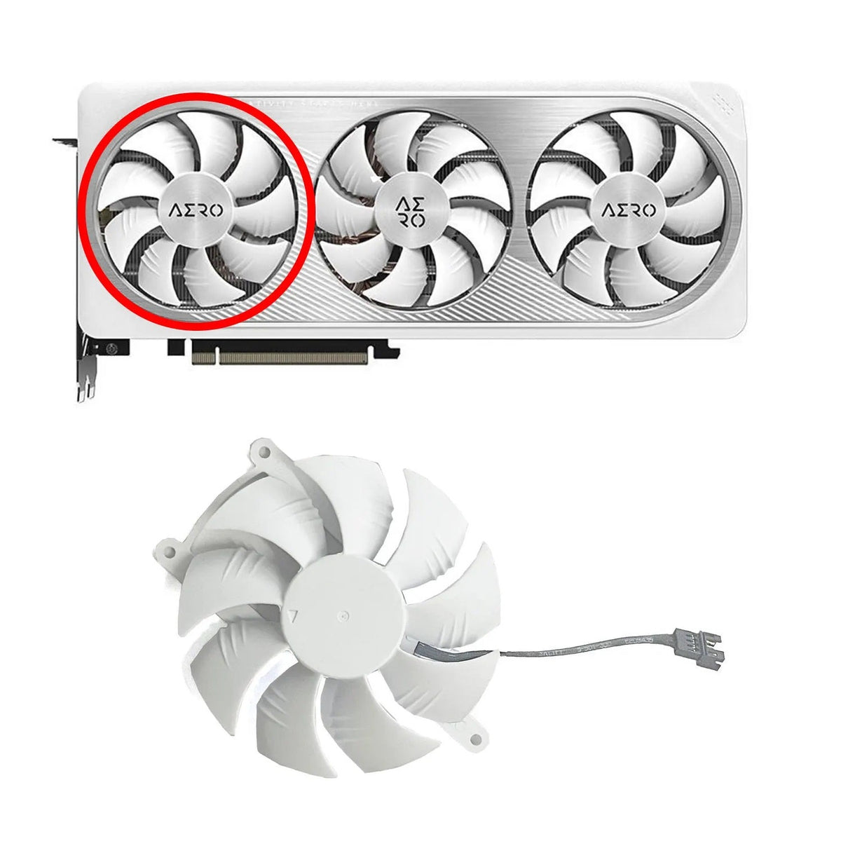 Gigabyte GeForce RTX 4070 AERO GPU Fan Replacement