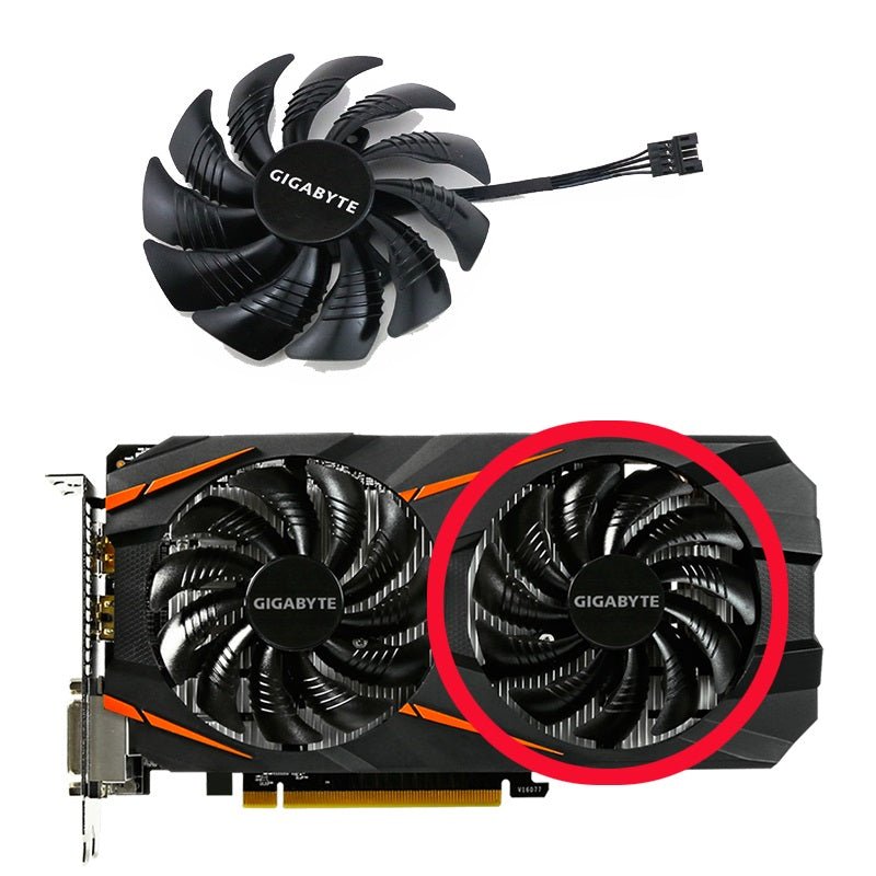 Gigabyte RTX 2060, GTX 1650, 1660, 1660Ti Fan Replacement - Model: T129215SU