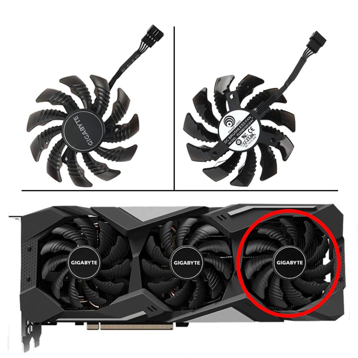 GIGABYTE RTX 2060/2070/2080 Super Gaming/Windforce Fan Replacement