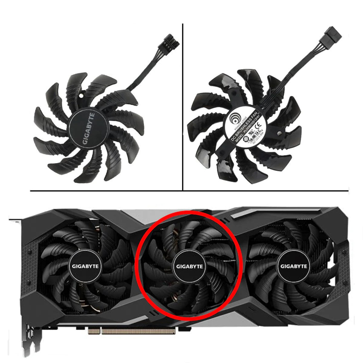 GIGABYTE RTX 2060/2070/2080 Super Gaming/Windforce Fan Replacement