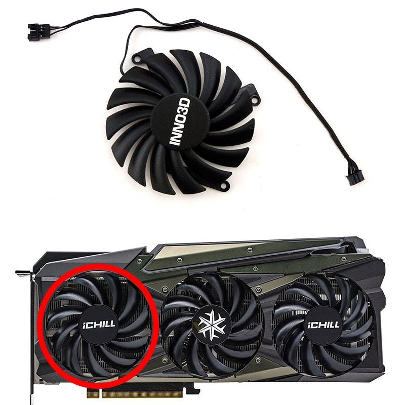 INNO3D GEFORCE RTX 3070, 3070Ti, 3080, 3080Ti, 3090 ICHILL X4 LHR Fan Replacement