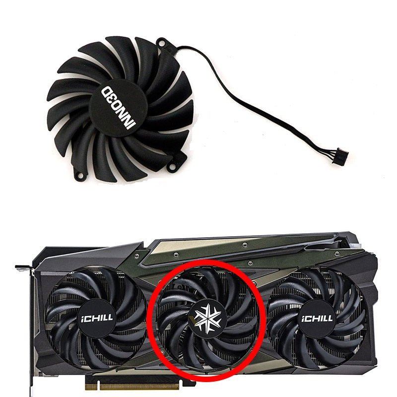 INNO3D GEFORCE RTX 3070, 3070Ti, 3080, 3080Ti, 3090 ICHILL X4 LHR Fan Replacement