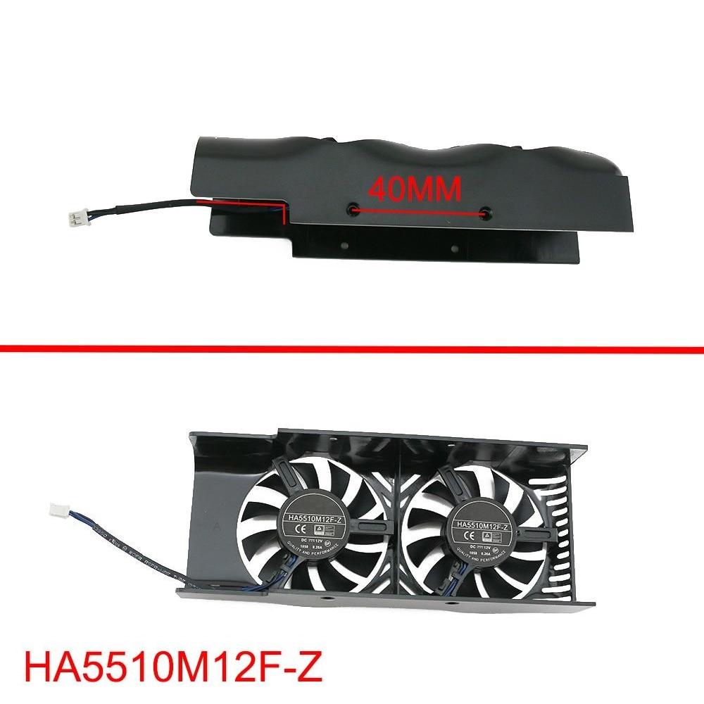 Ventola Di Ricambio HA5510M12F-Z 0,20A Per MSI GTX 1050 2GT LP E GTX 1050 Ti 4GT LPV1, 2 Pin