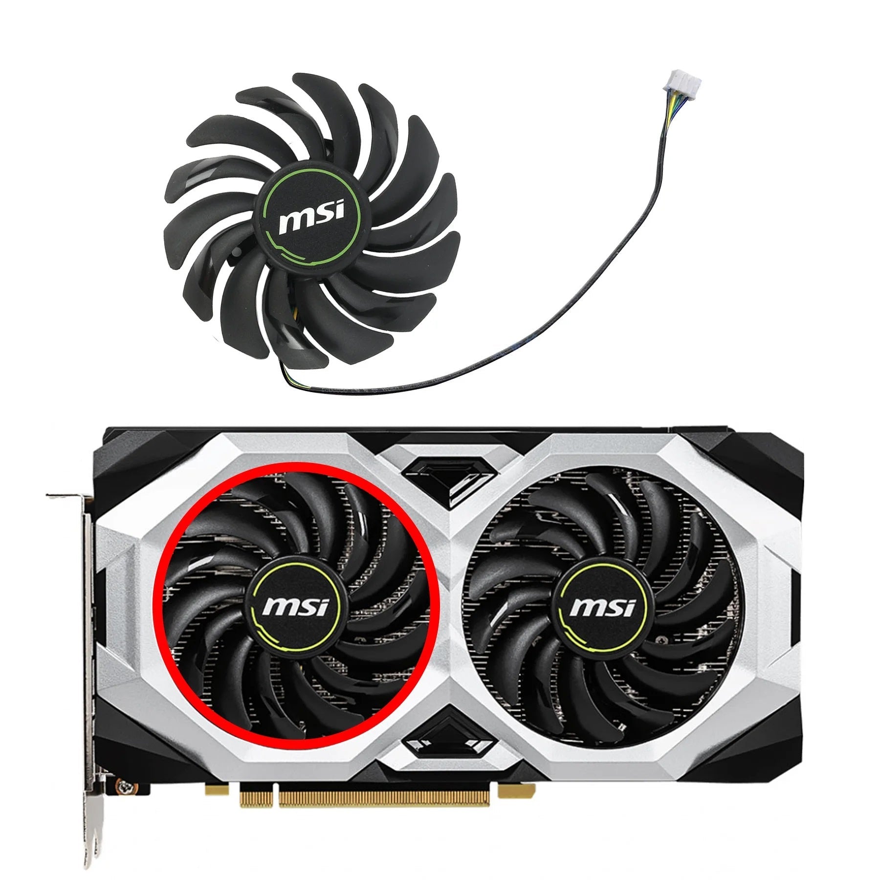 MSI GeForce RTX 2060, 2070 SUPER VENTUS GP GPU Fan Replacement