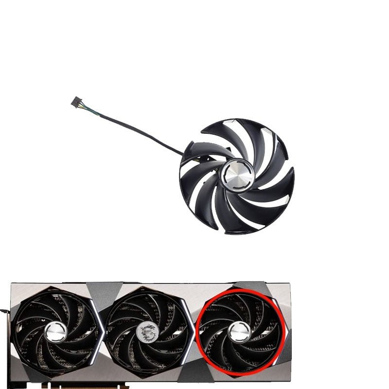 MSI GeForce RTX 4070, 4070Ti, 4080, 4080Ti, 4090, 4090Ti SUPRIM X GPU Fan Replacement