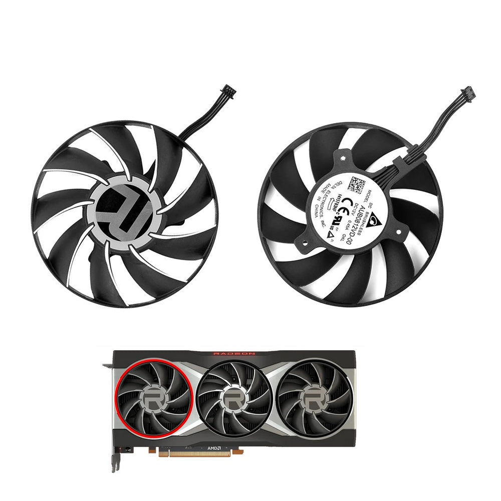 PowerColor AMD Radeon RX 6800, 6800 XT, 6900 XT Fan Replacement