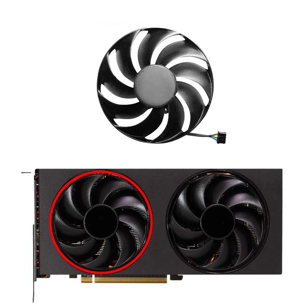 Powercolor Two Fans Powercolor Fighter AMD Radeon RX 6750 XT GPU Fan Replacement