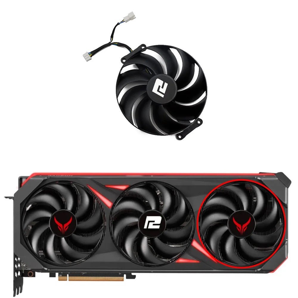 PowerColor Radeon RX 7700, 7800 XT Red Devil OC Fan Replacement