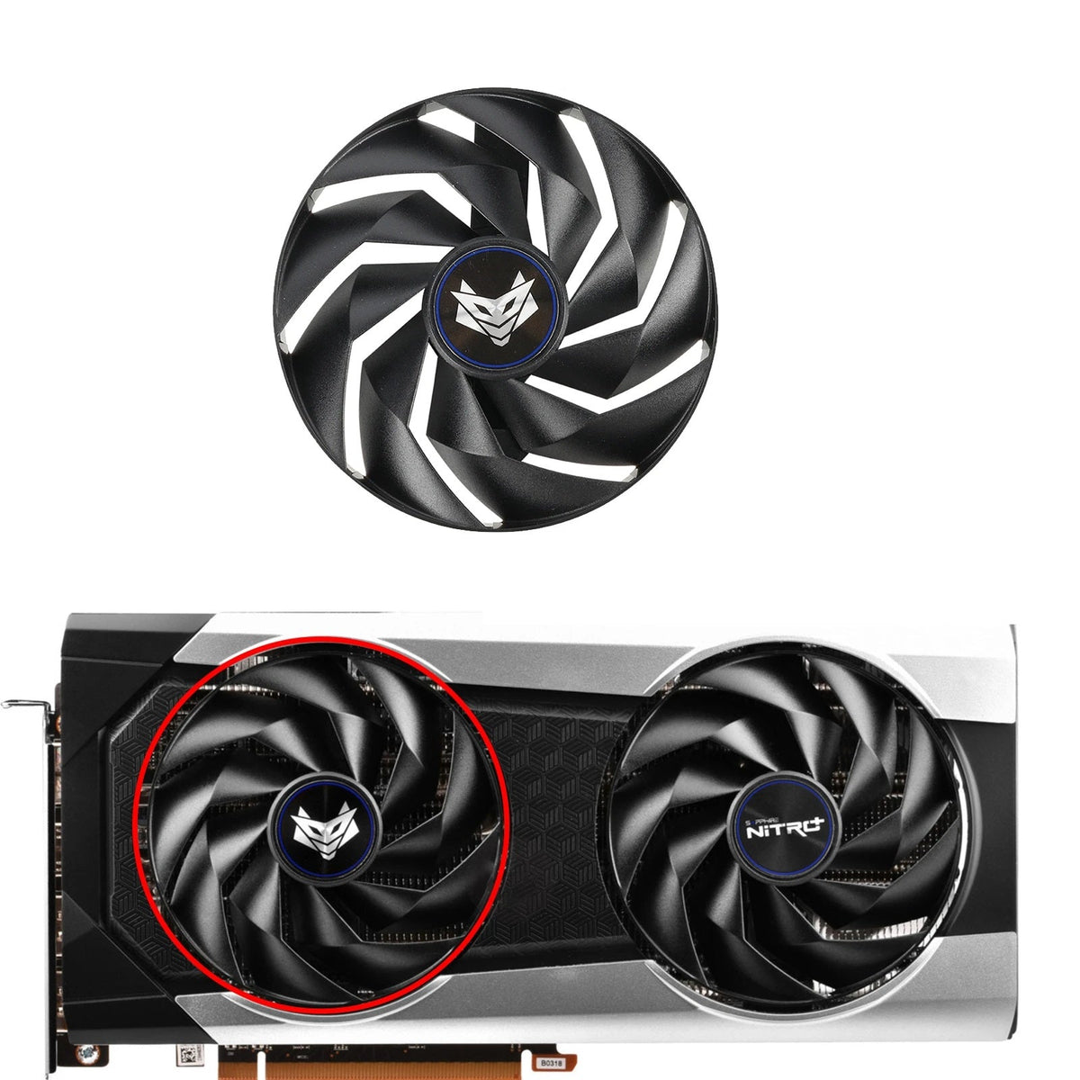 Sapphire NITRO+ AMD Radeon RX 6650 XT GPU Fan Replacement