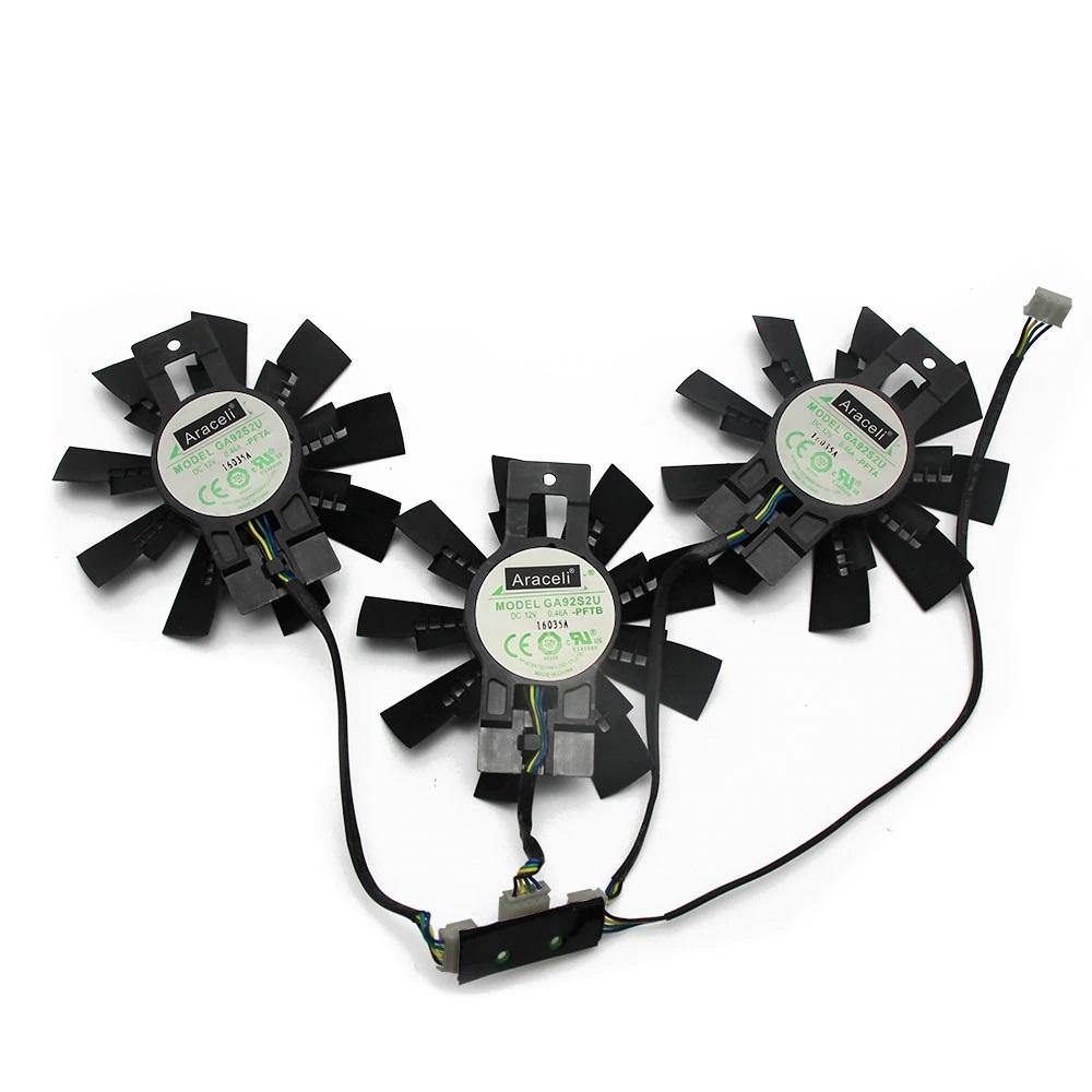 ZOTAC GTX 980 Ti, 1070, 1070Ti, 1080 AMP Extreme Fan Replacement Model GA92S2U Complete Set